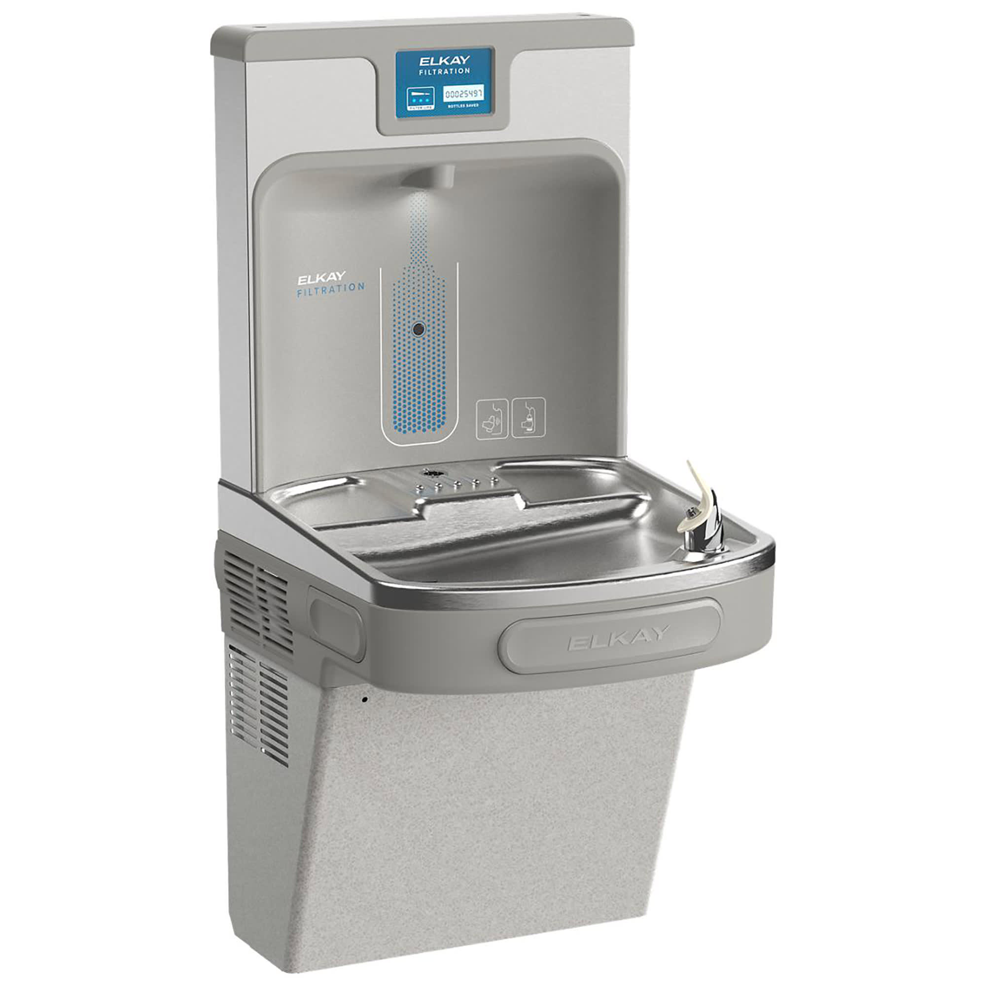 Elkay LZS8WSLP Wall Mount Drinking Fountain w/ Bottle Filler