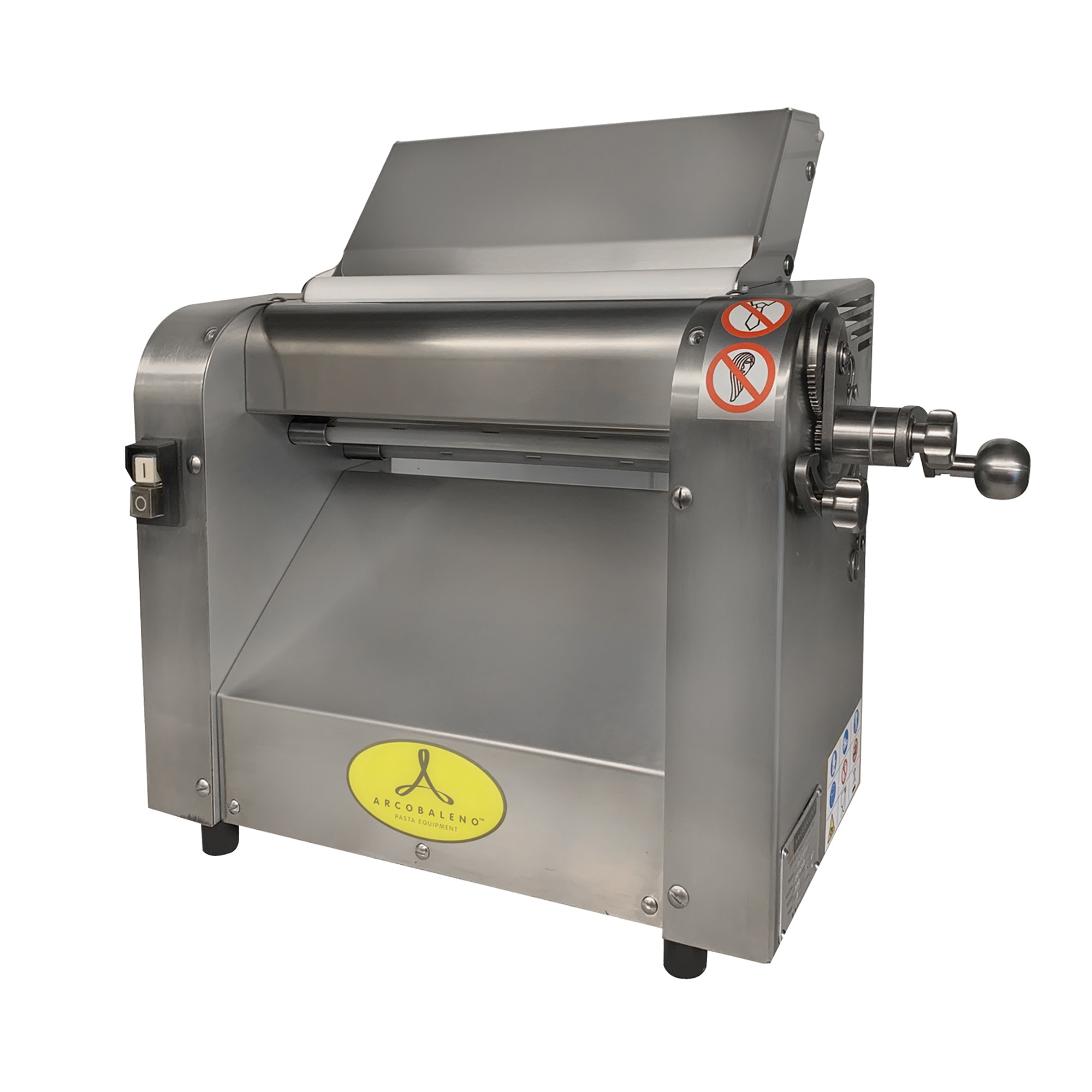 Arcobaleno ASC320 Gabriella Countertop Dough Sheeter - Sheets Up
