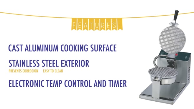 gold medal giant waffle cone baker