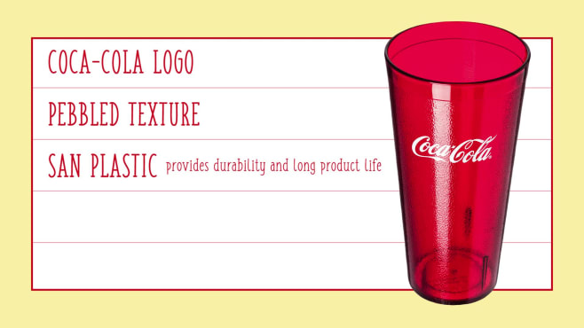 Carlisle 52243550H 24 oz Ruby Textured Coca Cola® Tumbler