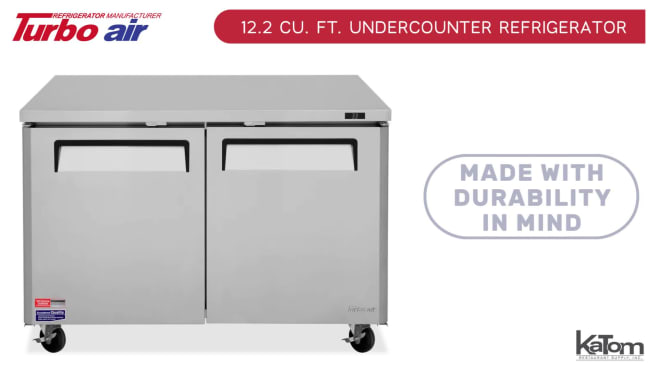 Turbo Air Mur 48 N 48 1 4 W Undercounter Refrigerator W 2 Section 2 Door 115v