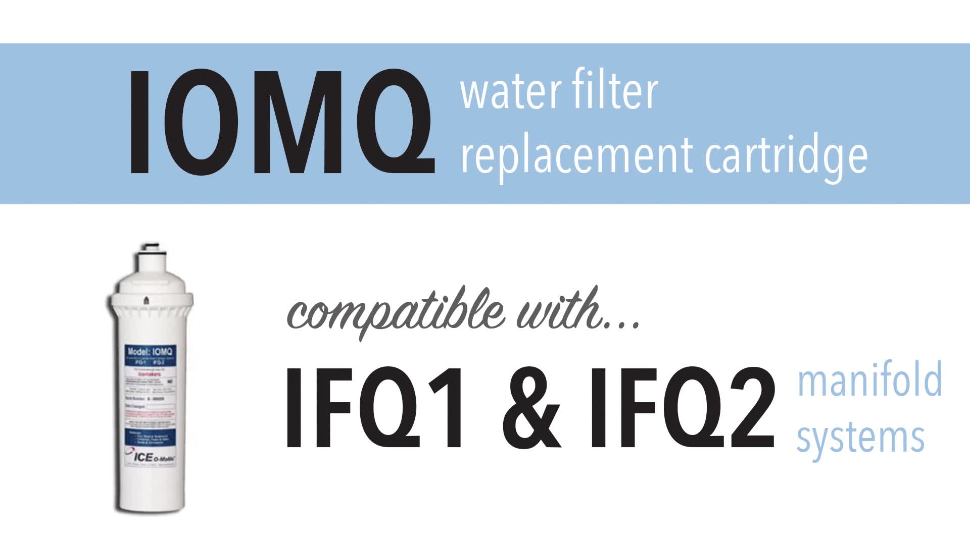 Ice-O-Matic IFQ1 Single Ice Machine Water Filter - 0.5 Micron and 1.5 GPM