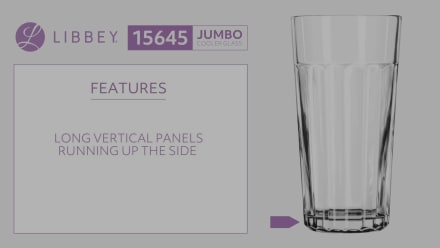 Libbey 15645 24 oz DuraTuff Paneled Glass Tumbler