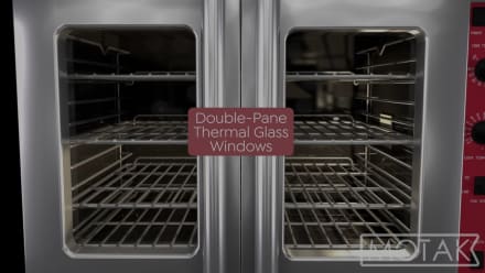 MoTak MCO-2-DBL Double Full Size Convertible Gas Convection Oven