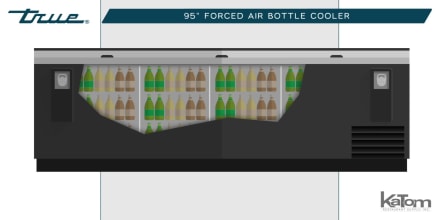 True TD-50-18 50 Forced Air Bottle Cooler - Holds (396) 12 oz Bottles, Lid  Locks, 115v