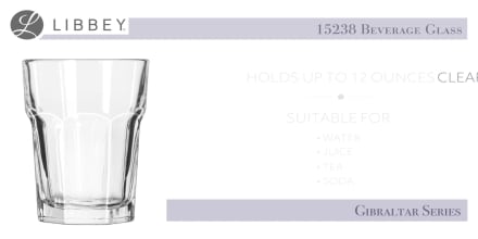 Libbey 15238 Gibraltar 12 oz. Beverage Glass - 36/Case