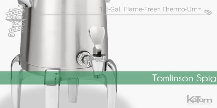 Service Ideas URN15VBSMD Flame Free™ Thermo-Urn™, Large Capacity Coffee  Urn, Stainless Vacuum Insulation, Modern Style Base, 1.5 Gallon, Brushed